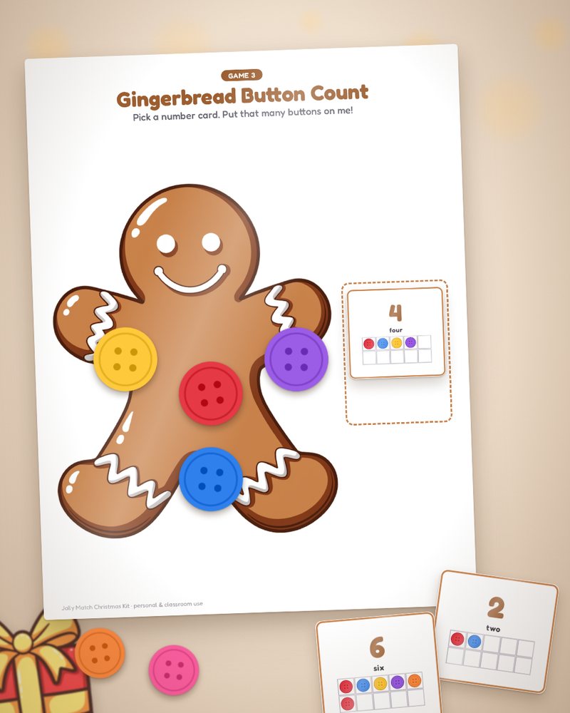 Gingerbread Button Count